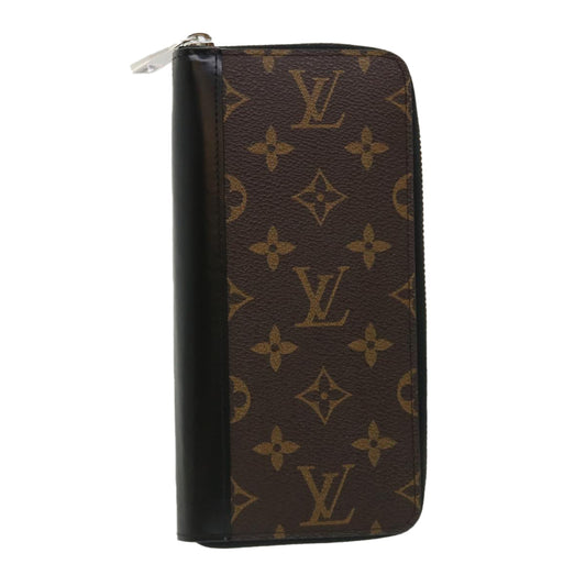 LOUIS VUITTON Monogram Macassar Portefeuille Thanon Long Wallet M63489 LV 31715A
