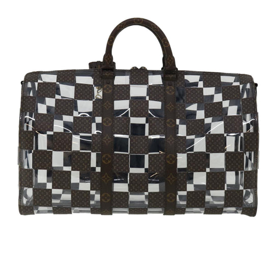 LOUIS VUITTON Monogram chess Keepall Bandouliere 50 Boston M20864 LV  31818A