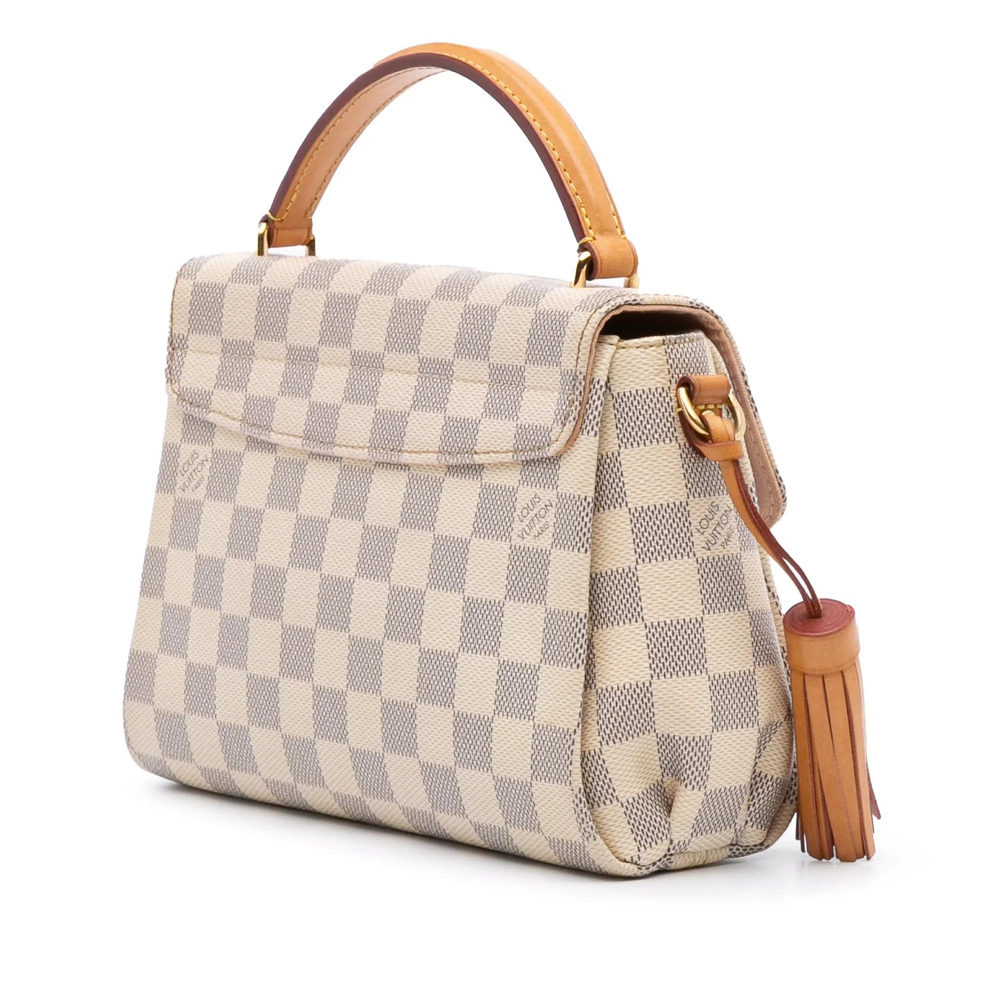 White Louis Vuitton Damier Azur Croisette Satchel