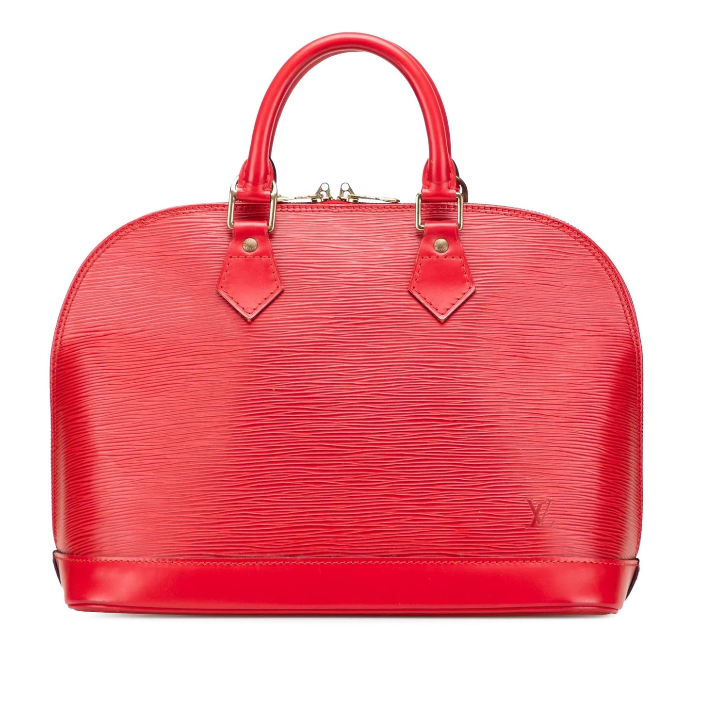 Red Louis Vuitton Epi Alma PM Handbag