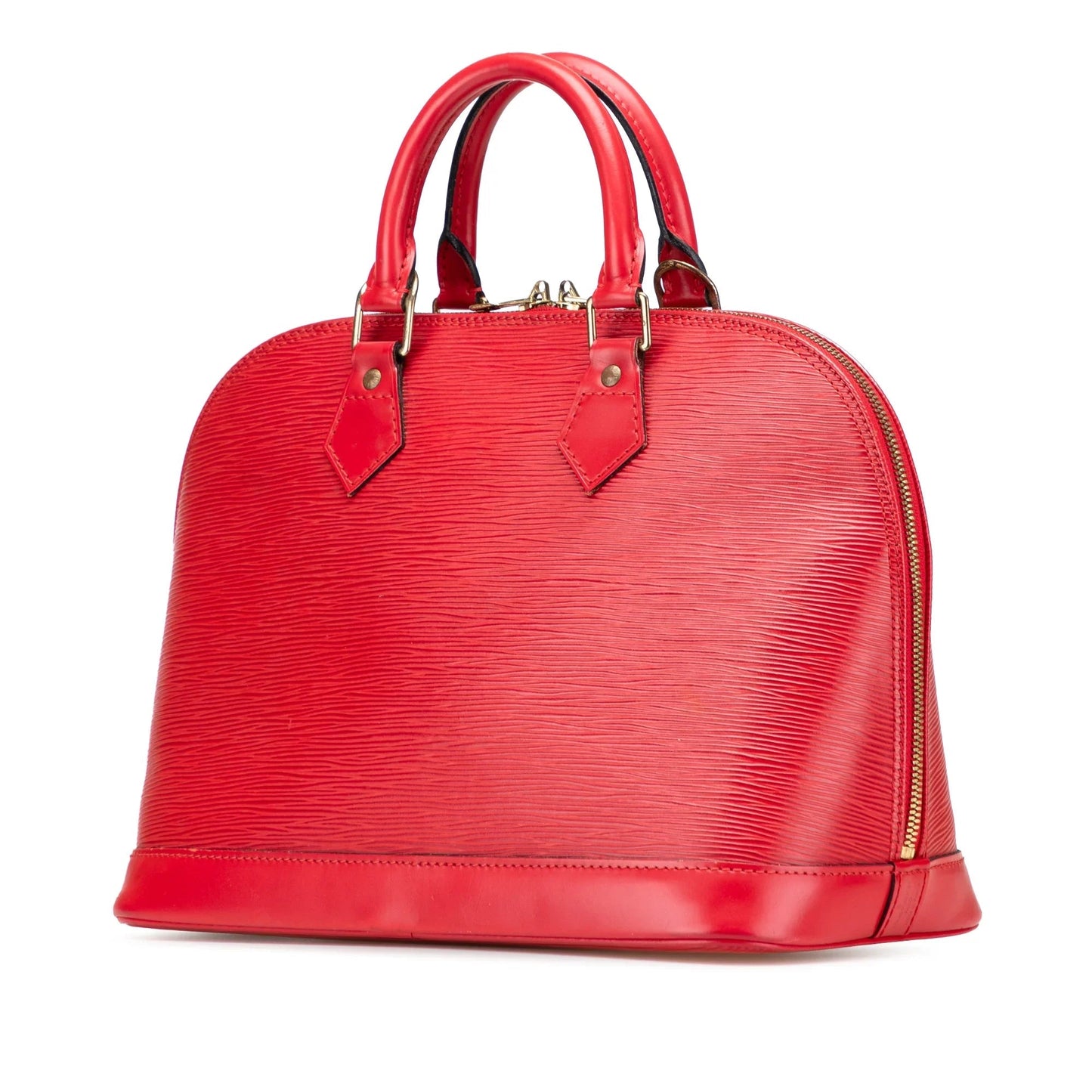 Red Louis Vuitton Epi Alma PM Handbag