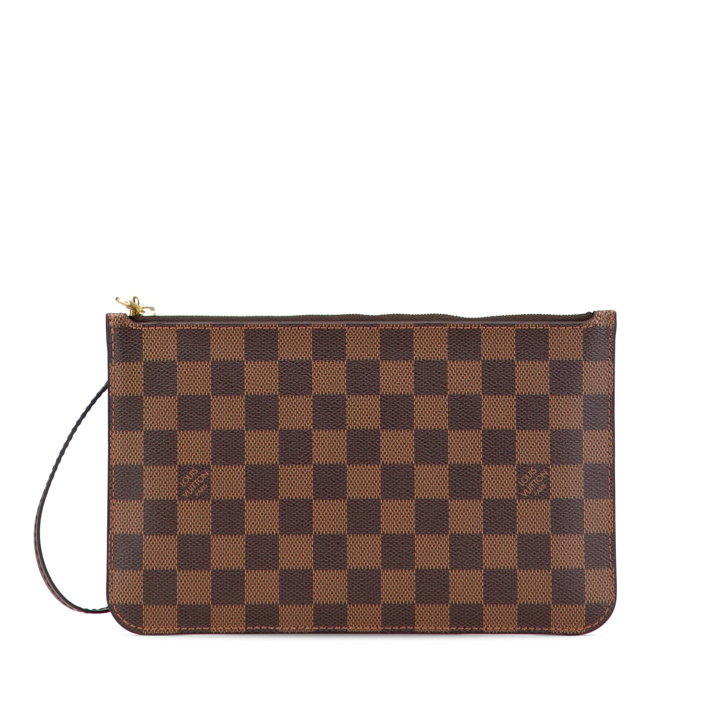 Brown Louis Vuitton Damier Ebene Neverfull Pouch MM