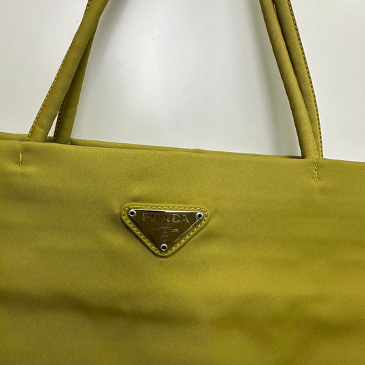 Prada | Bags | Prada Hand Bag Nylon Orange Gold LB123205