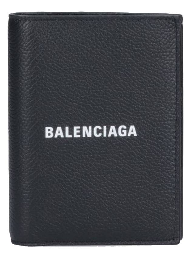 Luxury Balenciaga Trending 2026 Cash Vertical Half Wallet Black