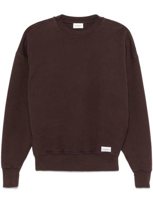 Luxury Saint Laurent Trending 2025 Crew Neck Sweatshirt Taupe Fonce