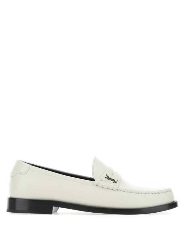 Luxury Saint Laurent Trending 2025 Le Loafer Penny Slippers In Smooth Leather Pearl