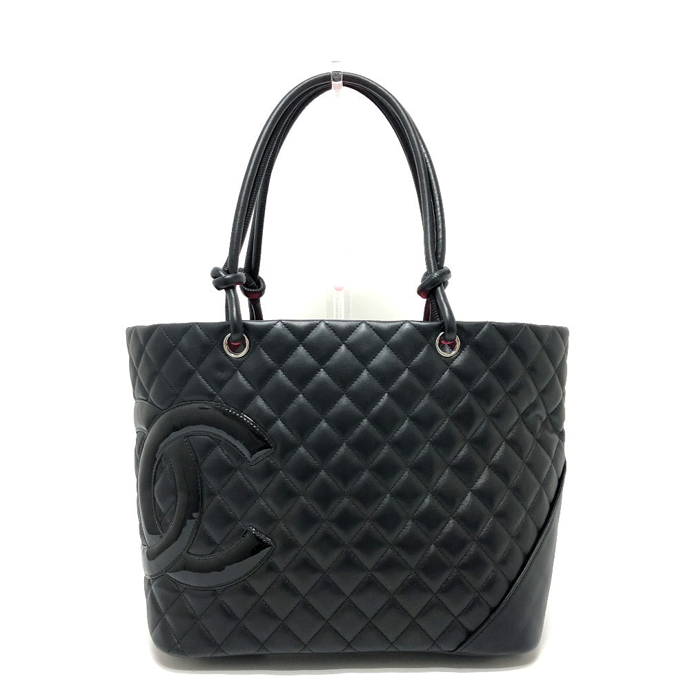 CHANEL Tote Bag A25169 lambskin black Matrasse Cambon line Women