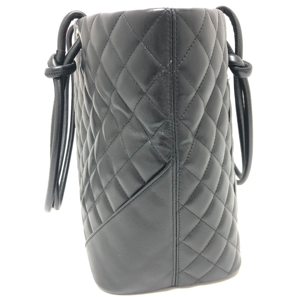 CHANEL Tote Bag A25169 lambskin black Matrasse Cambon line Women