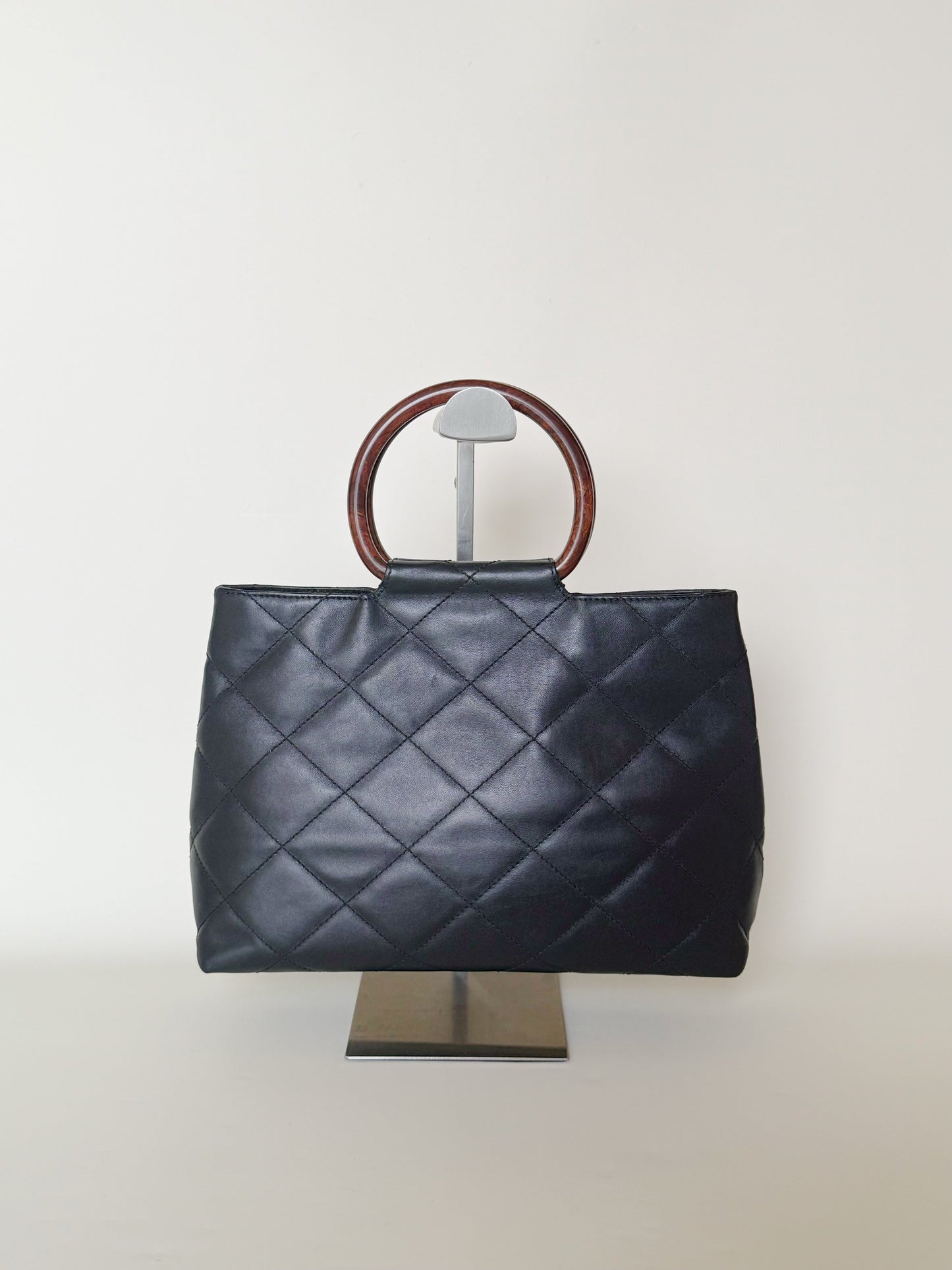 Chanel  Wooden Top Handle Bag