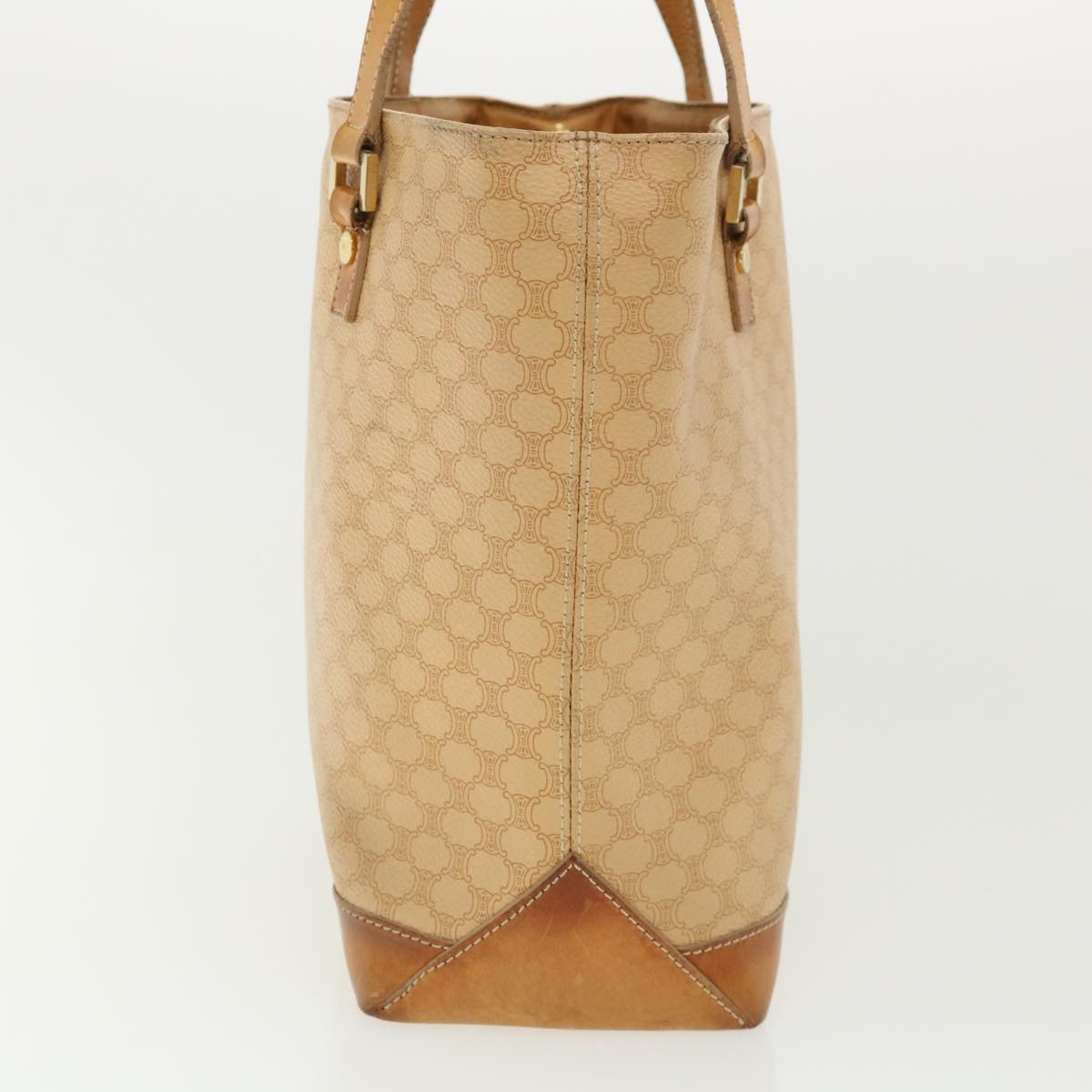 Luxury CELINE Macadam Canvas Shoulder Bag PVC Leather Beige  32391