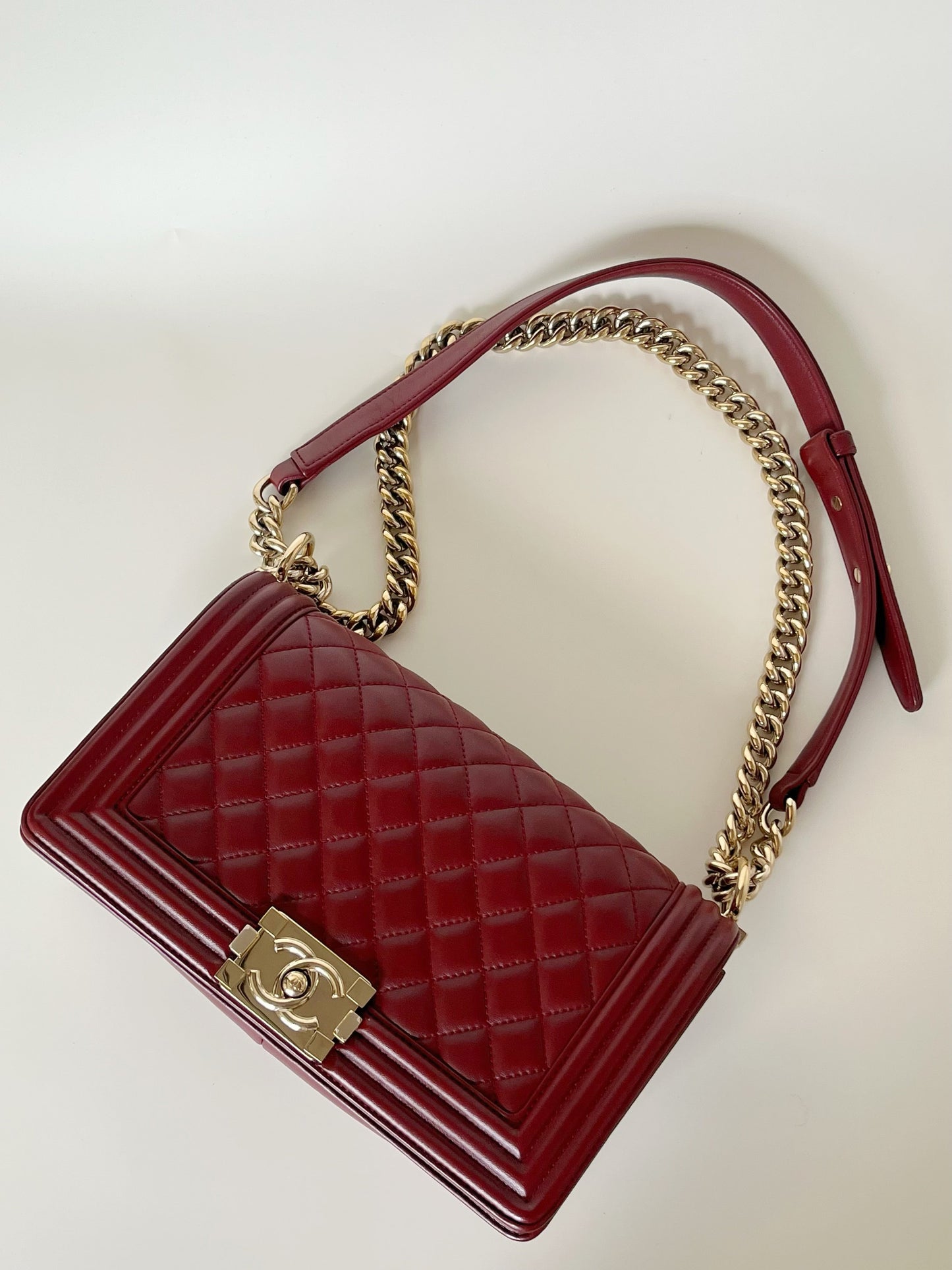 Chanel Lambskin Quilted Medium Boy Flap