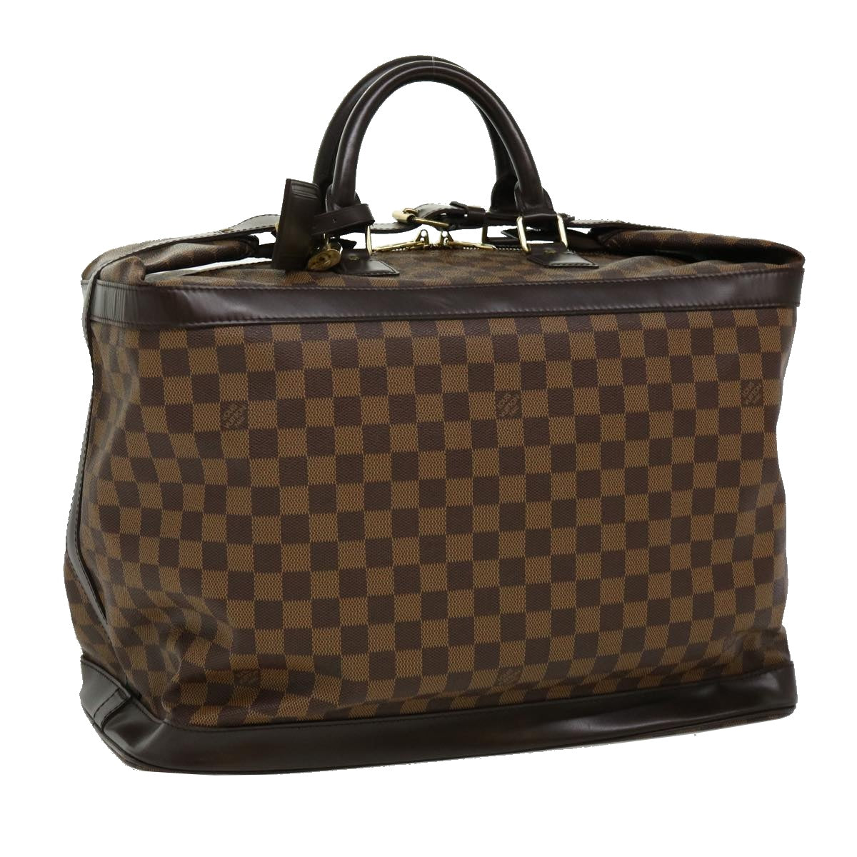 LOUIS VUITTON Damier Ebene Grimo Boston Bag N41160 LV Auth 32594A