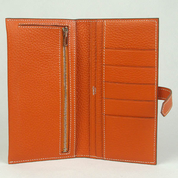 Luxury Hermes Wallet H008 Ladies Wallet Orange