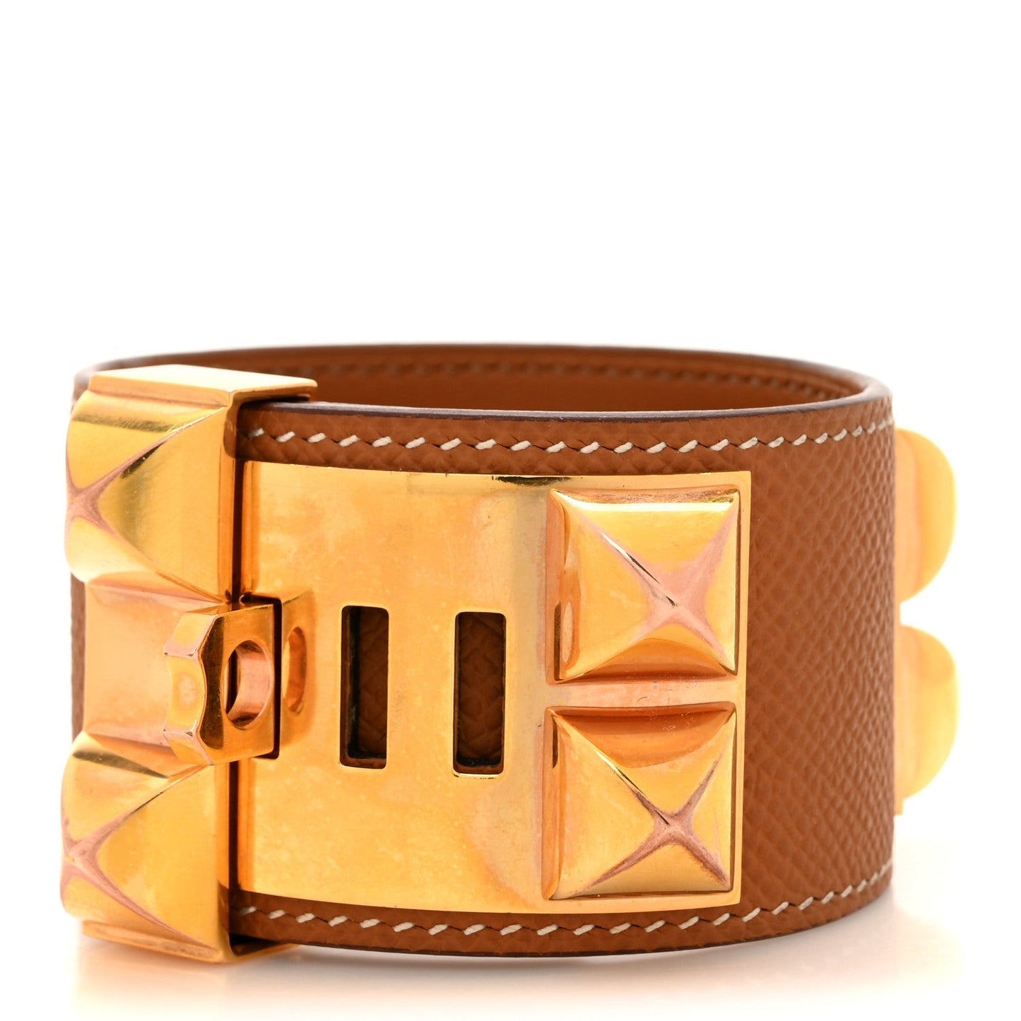 Hermes Epsom Collier de Chien CDC Bracelet T3 Gold