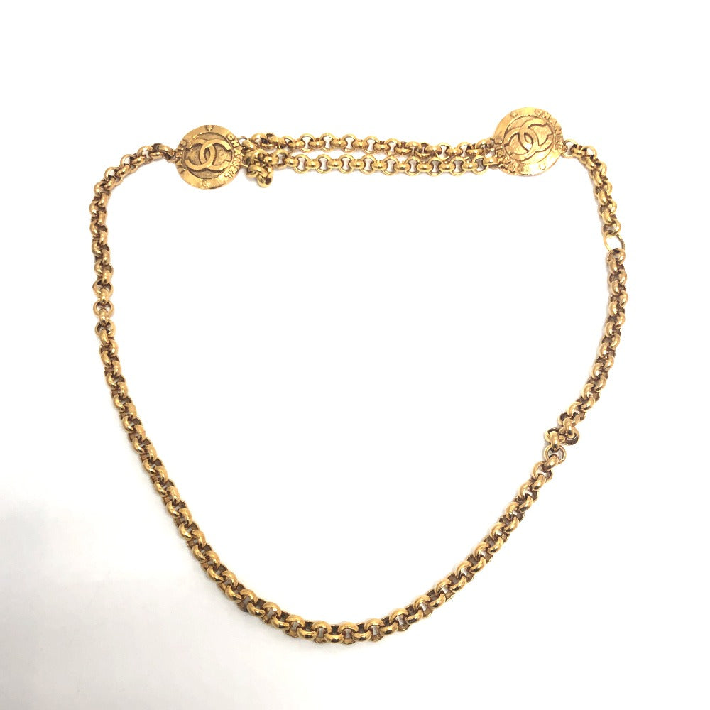 CHANEL belt metal gold COCO Mark logo Women