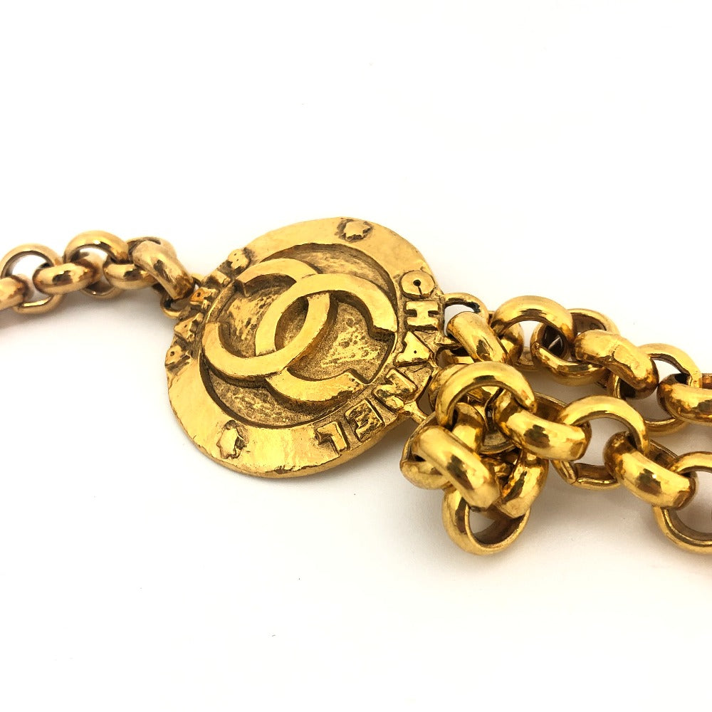 CHANEL belt metal gold COCO Mark logo Women