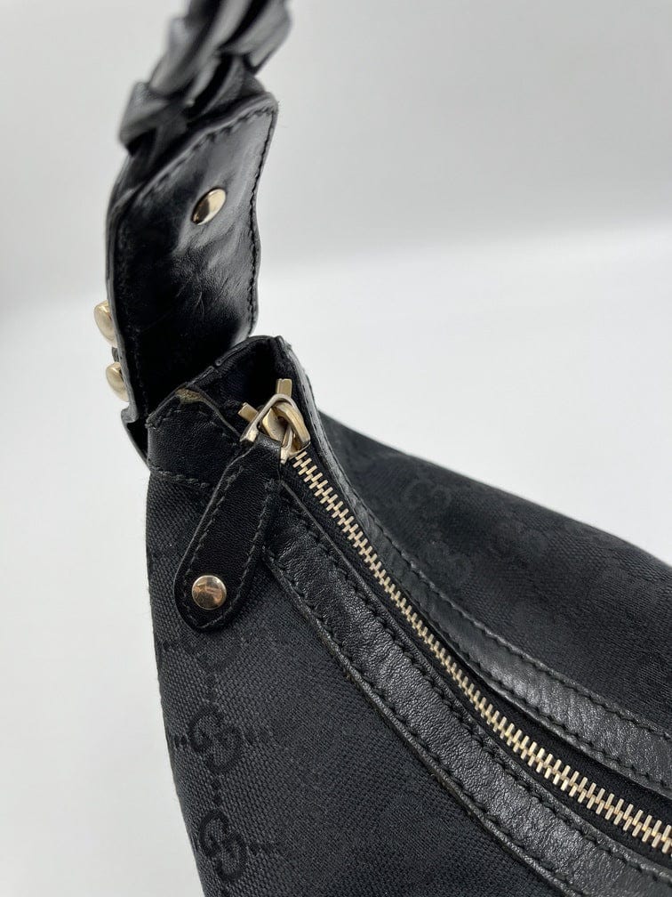 Gucci Leather Canvas Shoulder Bag Style 9