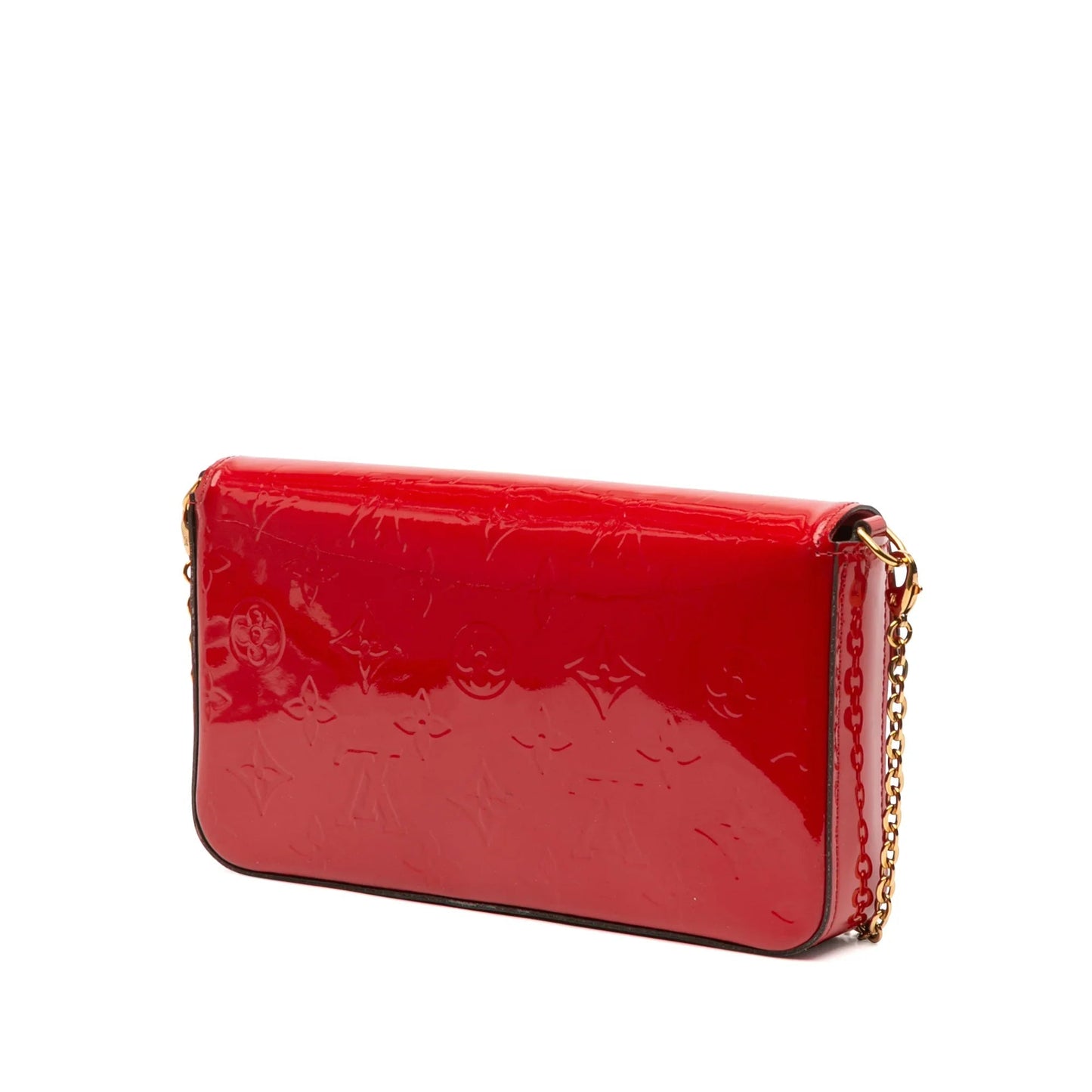 Red Louis Vuitton Monogram Vernis Pochette Felicie Crossbody Bag