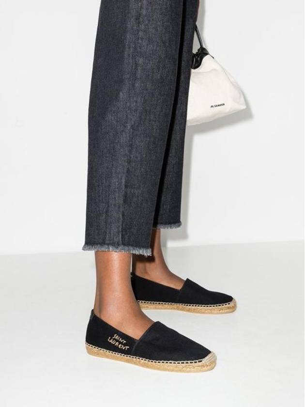 Luxury Saint Laurent Trending 2025 Women's Monogram Espadrilles Black