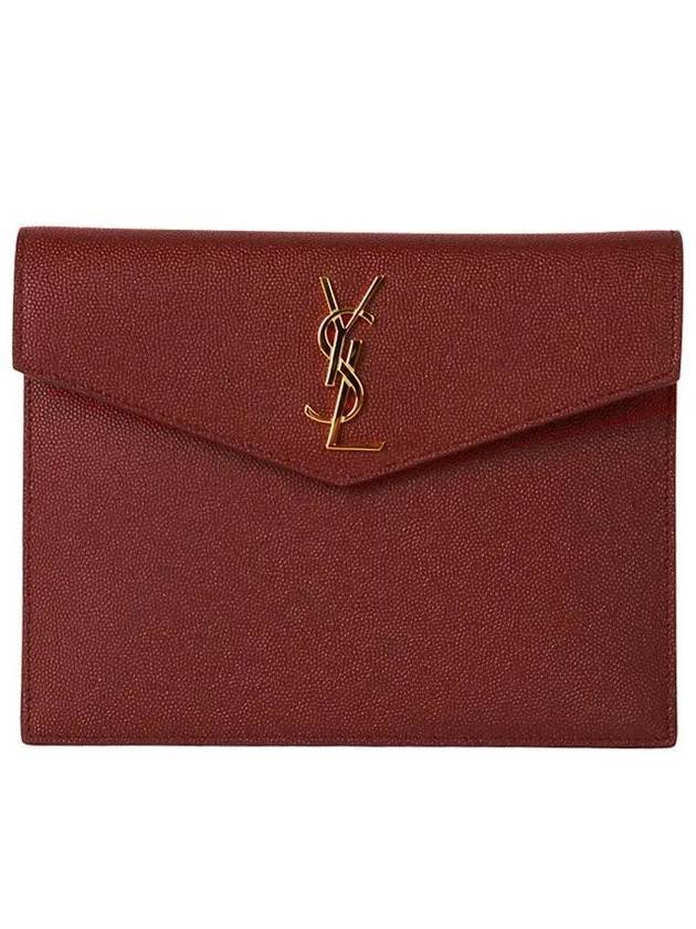 Luxury Saint Laurent Trending 2025 Envelope Uptown Baby Clutch Bag Burgundy
