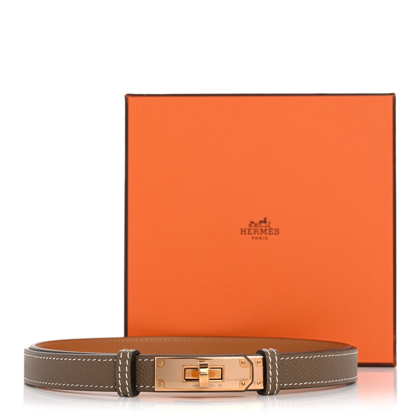 Hermes Epsom Kelly Belt Etoupe