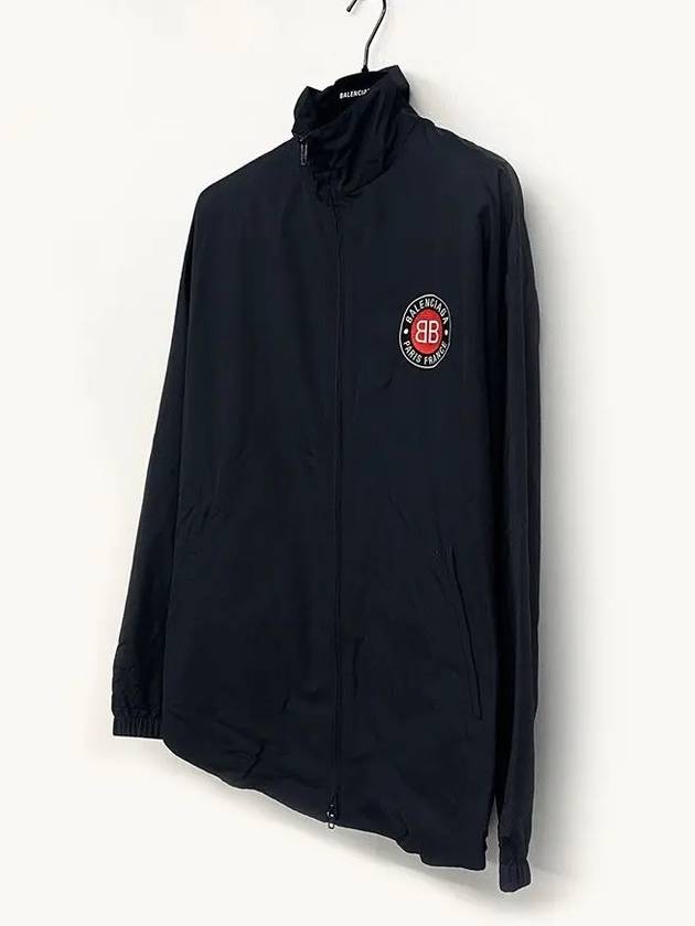 Luxury Balenciaga Trending 2026 High Neck Logo Zip-up Jacket Black