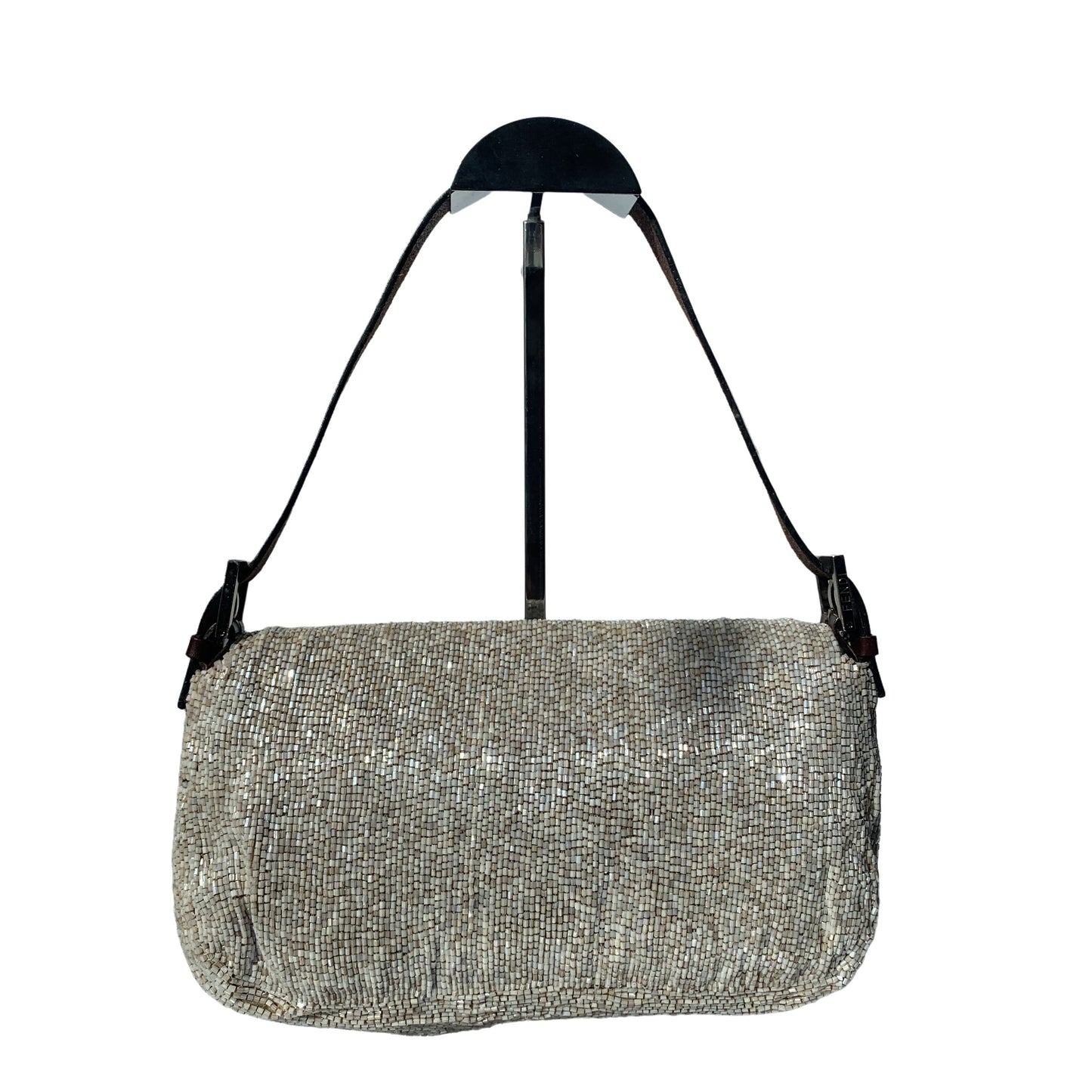 Fendi Baguette Shoulder bag with Beige Beads