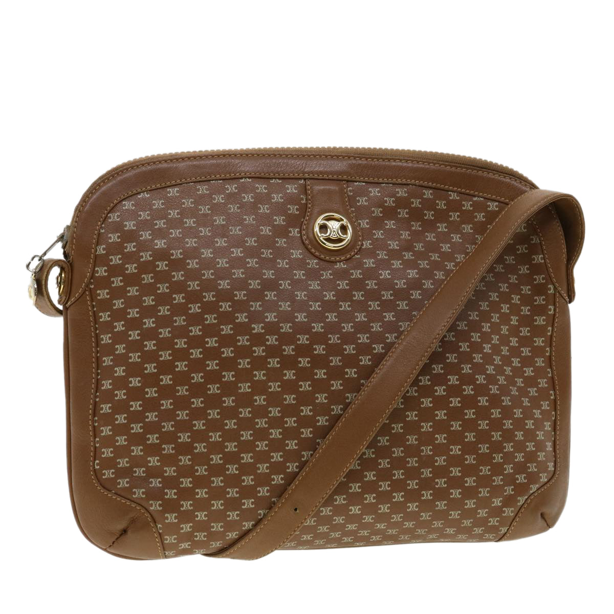 Luxury CELINE Shoulder Bag Leather Brown  33155