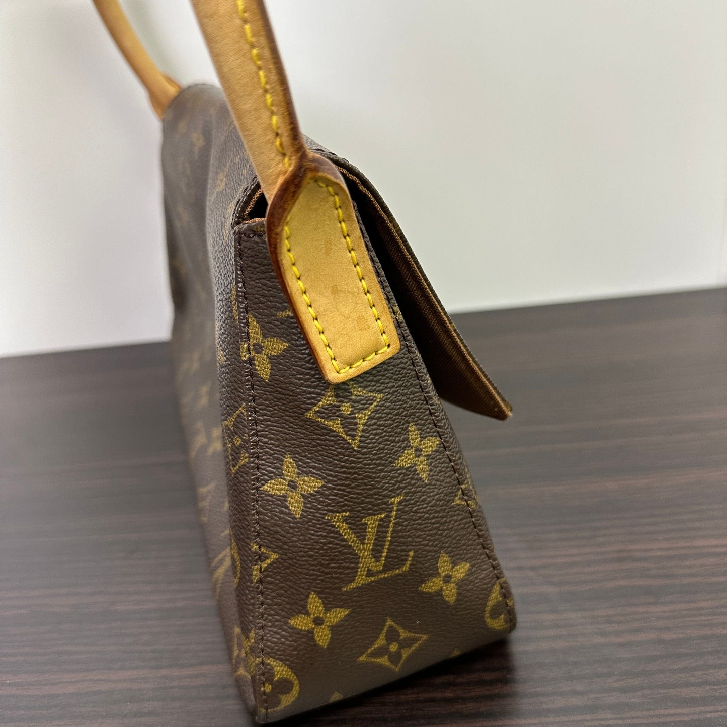 Auth Louis Vuitton Monogram Mini Looping Shoulder Bag Hand LB123022