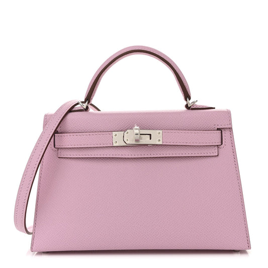 Hermes Epsom Mini Kelly Sellier 20 Mauve Sylvestre