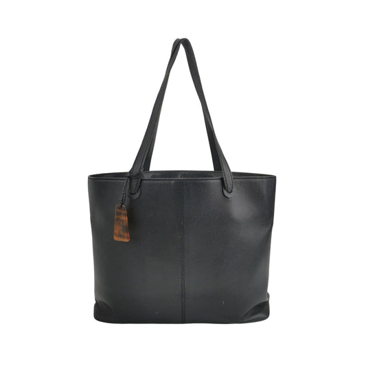 Chanel 1997-1999 Black Leather Tote Bag