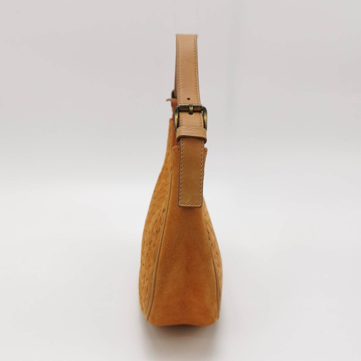 Celine Ava Hobo Pumpkin Caramel Brown Suede Leather Shoulder Bag