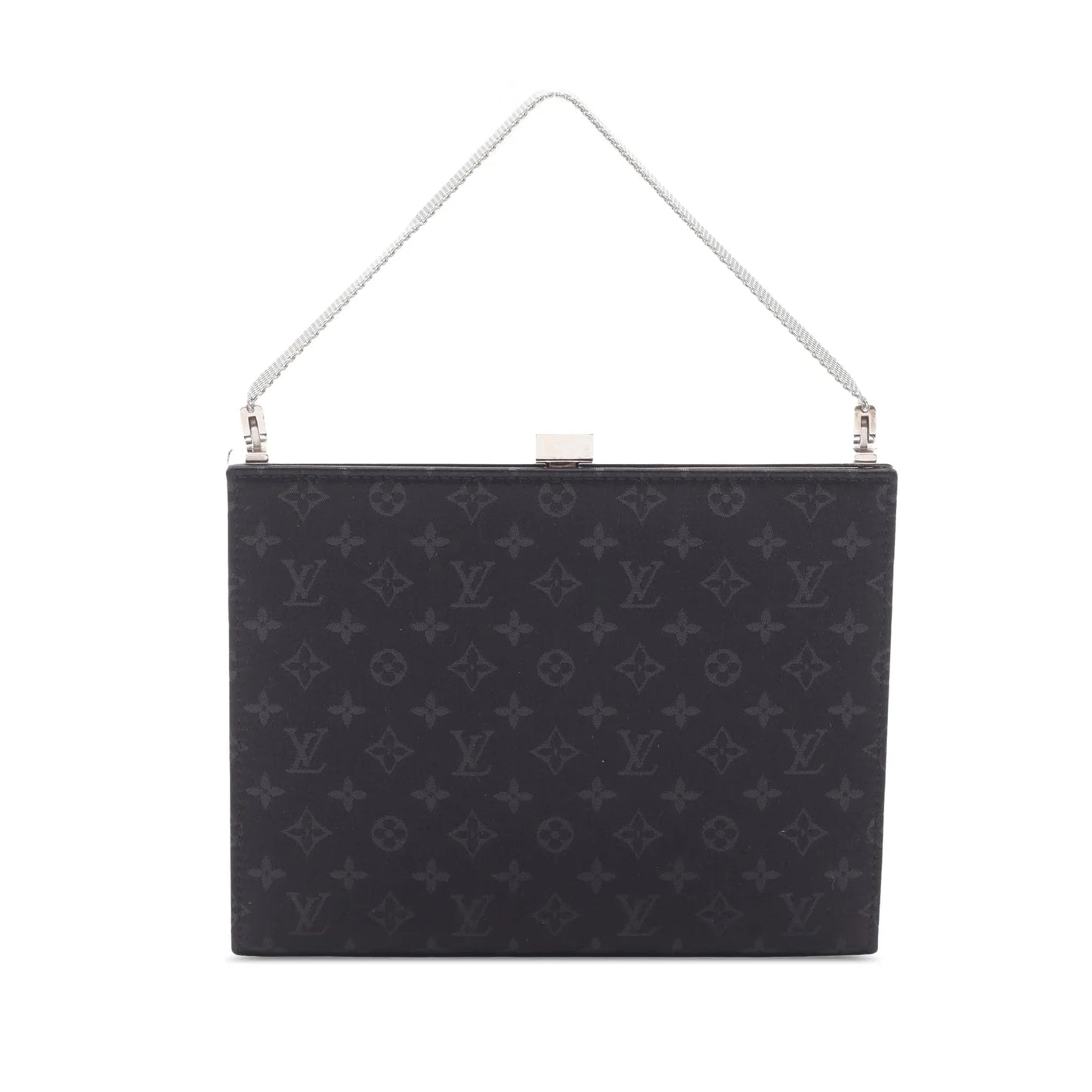 Black Louis Vuitton Monogram Satin Ange PM Handbag