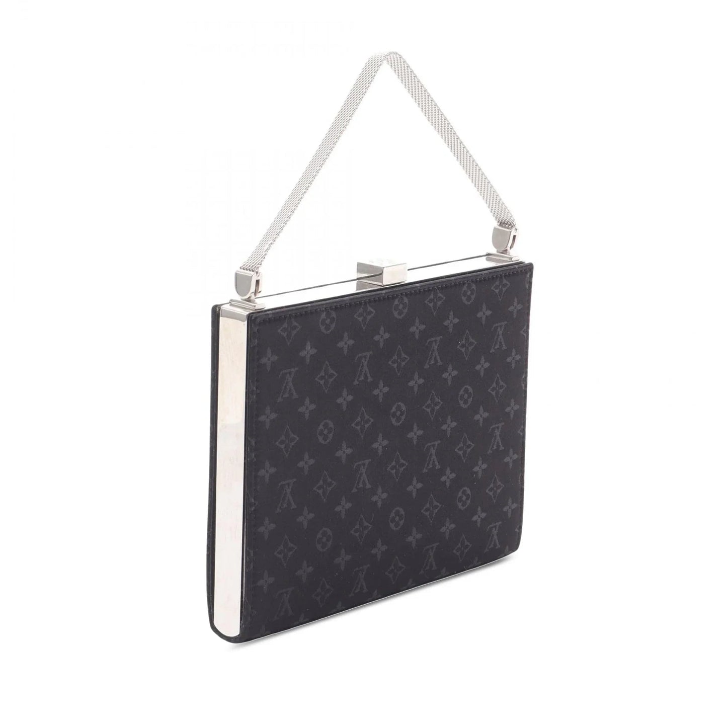 Black Louis Vuitton Monogram Satin Ange PM Handbag