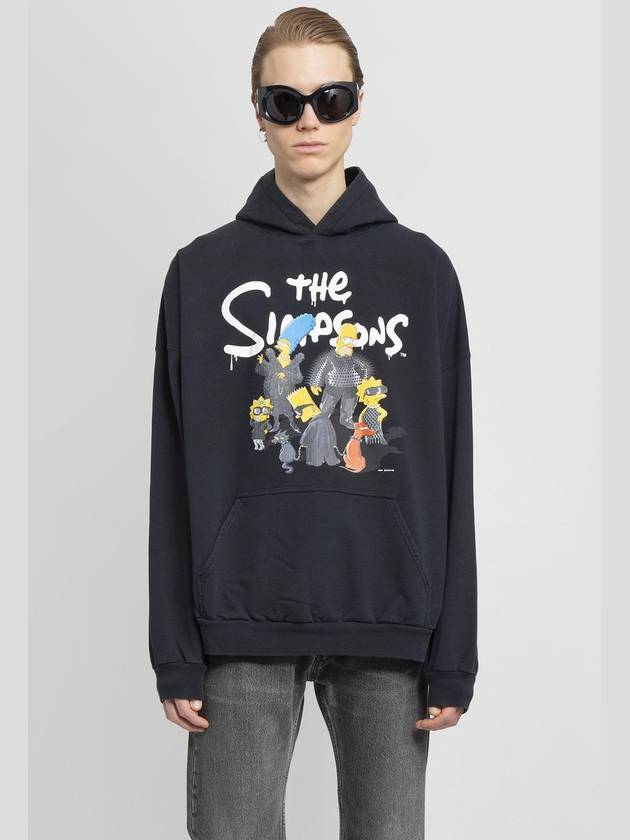 Luxury Balenciaga Trending 2026 Men's Simpson Overfit Hoodie Black