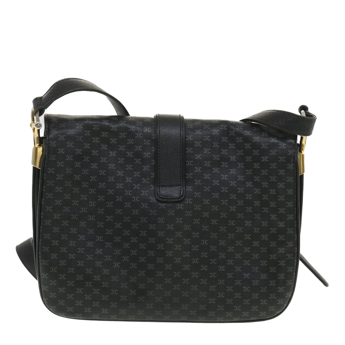 Luxury CELINE Shoulder Bag Leather Black  34008