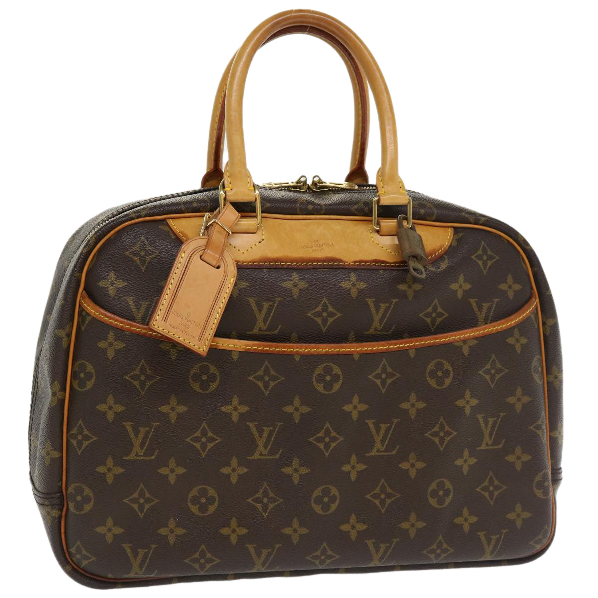 LOUIS VUITTON Monogram Deauville Hand Bag LV Auth