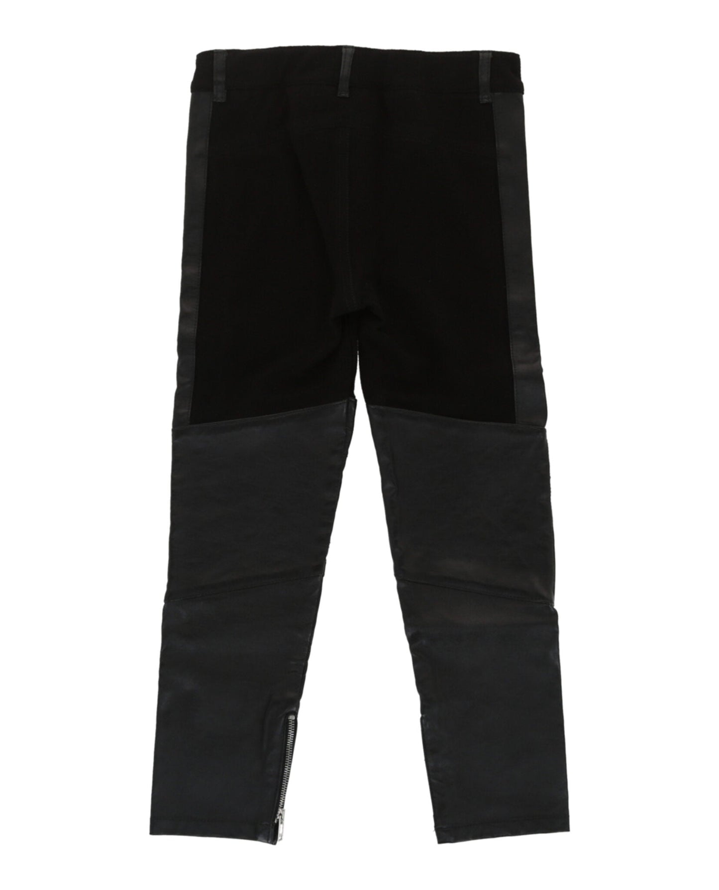Gucci Boys Faux Leather Mixed Media Pants