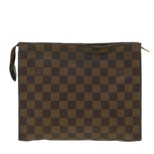 LOUIS VUITTON Damier Ebene Poche Toilette 26 Pouch N47543 LV Auth 34147
