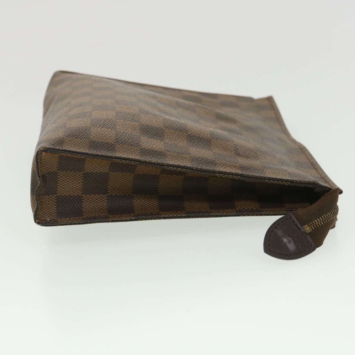 LOUIS VUITTON Damier Ebene Poche Toilette 26 Pouch N47543 LV Auth 34147
