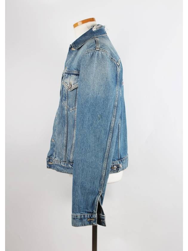 Luxury Balenciaga Trending 2026 Wave logo denim jacket 48