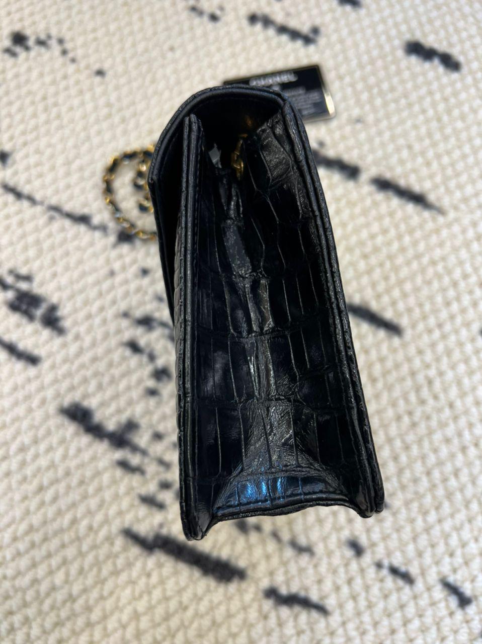 Chanel  Crocodile Enveloppe Flap Bag
