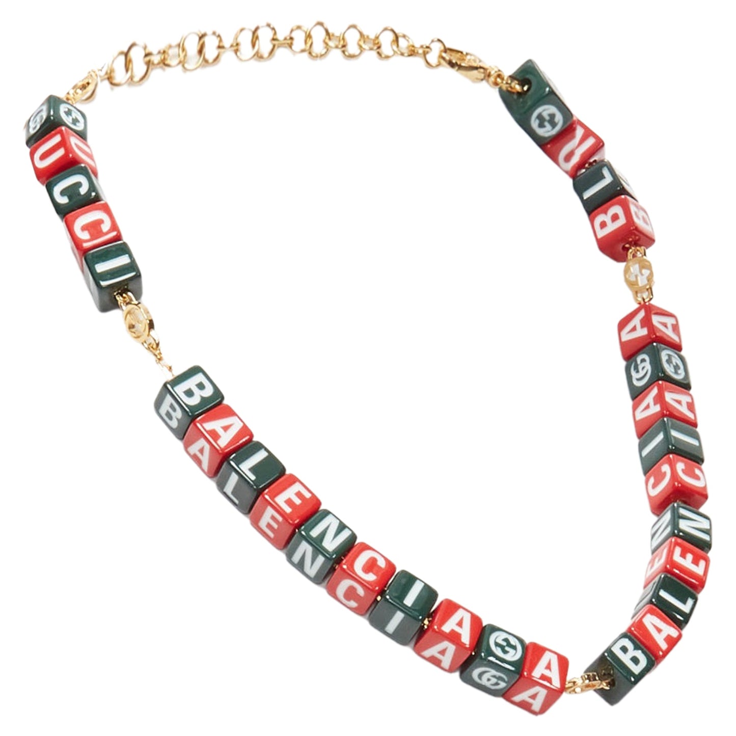 Gucci Luxury Balenciaga Trending 2025 Hacker Project Symbols cubes short necklace