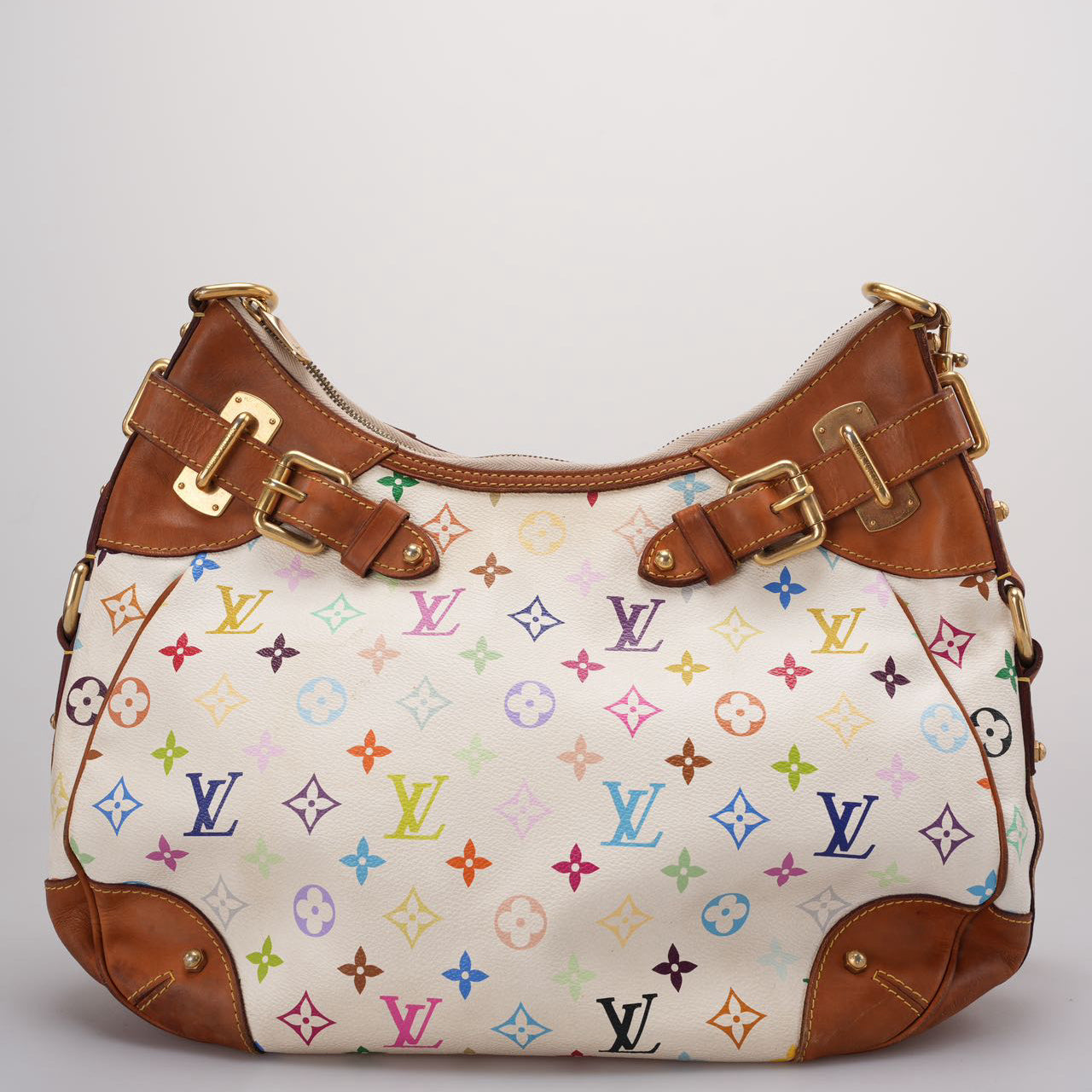 Louis Vuitton  White Monogram Multicolor Greta Bag