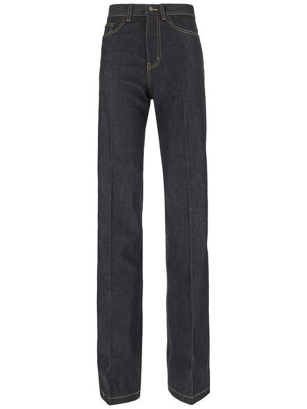 Luxury Saint Laurent Trending 2025 Clyde Flared Straight Jeans Black