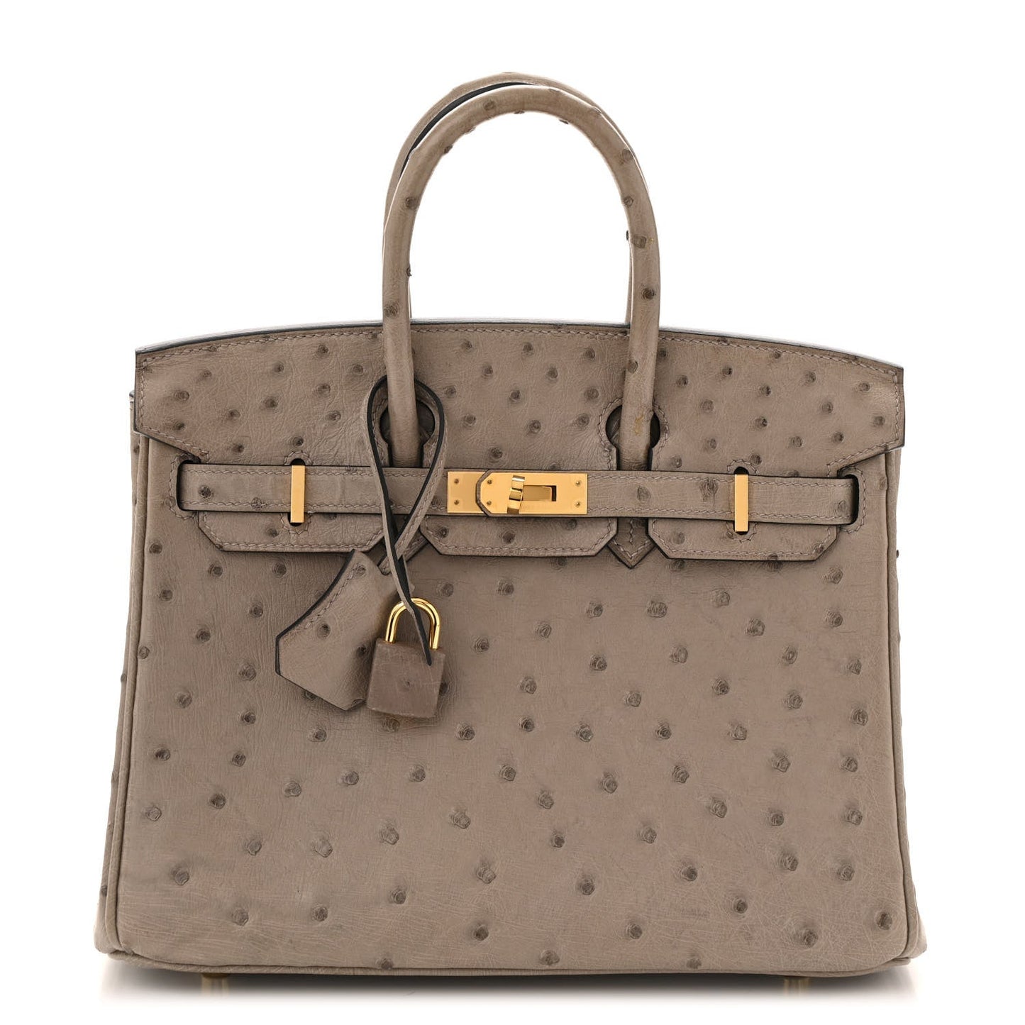 Hermes Ostrich Birkin 25 Gris Tourterelle