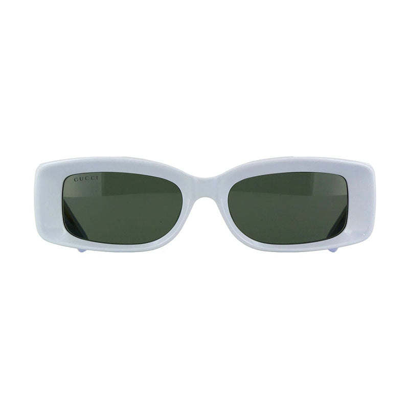 Gucci Sunglasses Rectangle Full Rim, Light Blue Frame and Grey Lens GG1528S004