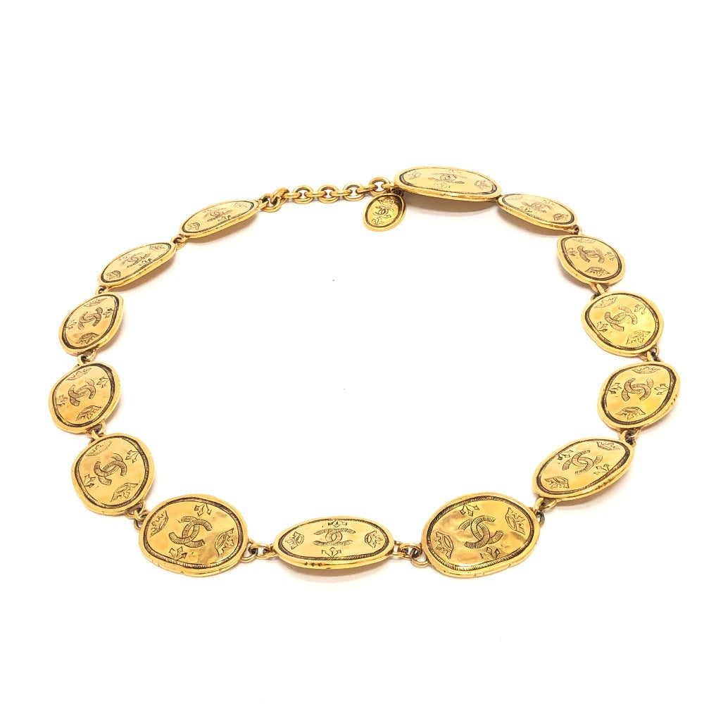 CHANEL belt 2ã»6 metal gold COCO Mark Medal