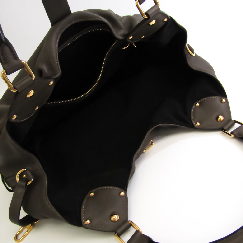 Louis Vuitton Brown Leather Mahina shopper bag