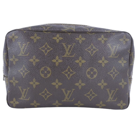 Louis Vuitton Brown Canvas Trousse de Toilette clutch bag